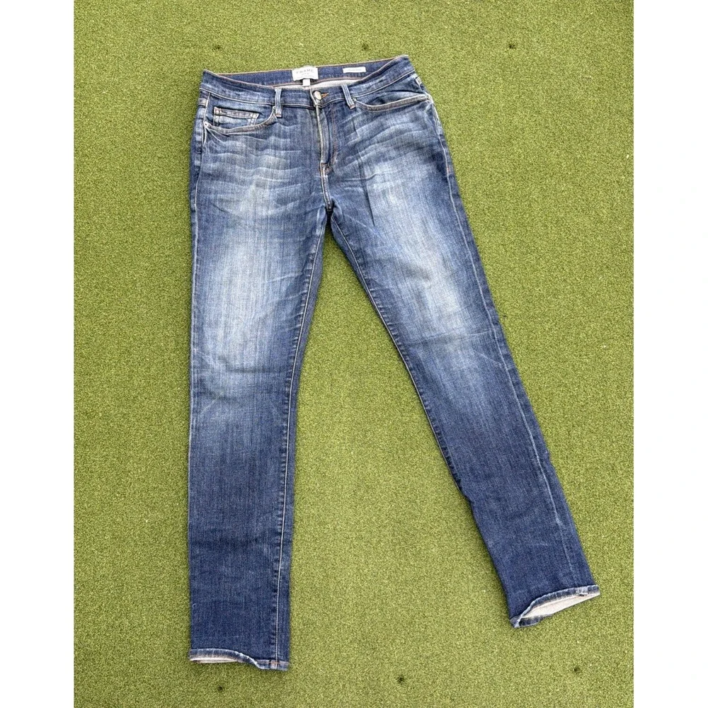 FRAME Mens L'homme Skinny Jeans Size 34x32 REPAIRED CROTCH